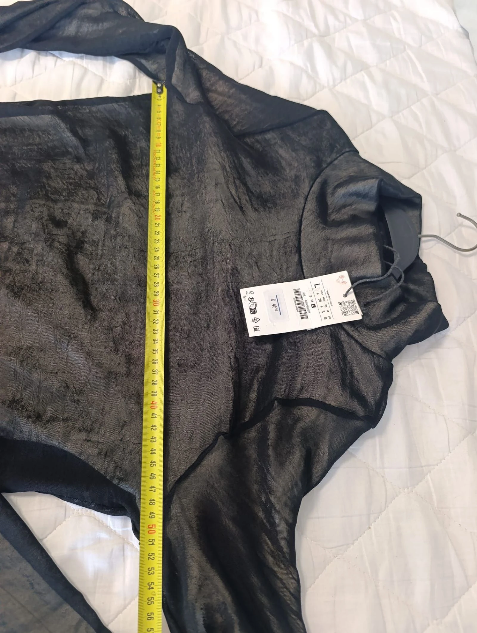 Vestido Zara largo combinado duplo tecido tamanho L – photo 12